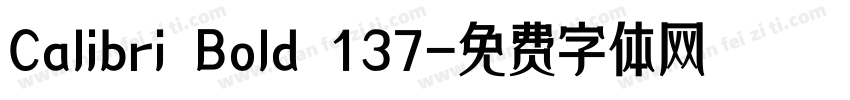 Calibri Bold 137字体转换